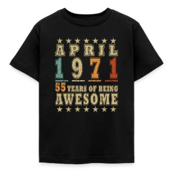 Jubilee year April 1971 - Kids' T-Shirt - black - Front - AI Model Kid Female (0cm)