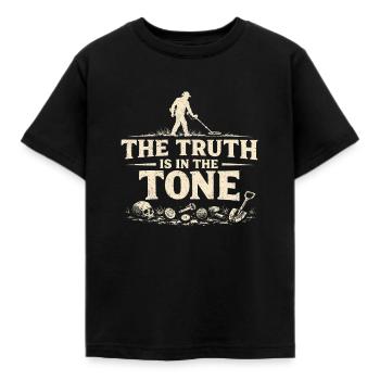 The truth is in the tone | Probe Detector - Kids' T-Shirt - black - Front - AI Model Kid Female (0cm)
