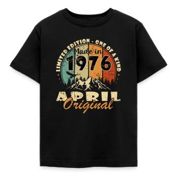 Jubilee year April 1976 - Kids' T-Shirt - black - Front - AI Model Kid Female (0cm)