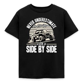 UTV Tout-Terrain 4 Roues Côte à côte - T-shirt Enfant - noir - Devant - AI Model Kid Female (0cm)