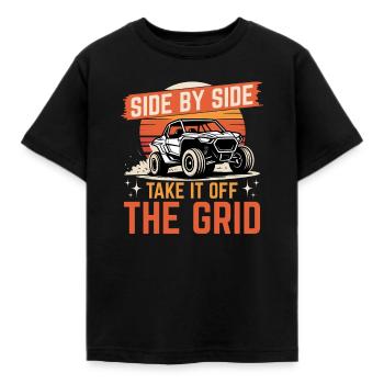 UTV Tout-Terrain 4 Roues Côte à côte - T-shirt Enfant - noir - Devant - AI Model Kid Female (0cm)