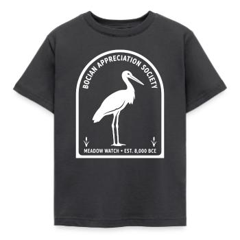 Surveillance des prés de la Société d’Appréciation Bocian - T-shirt Enfant - charbon - Devant - AI Model Kid Female (0cm)