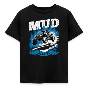 UTV Tout-Terrain 4 Roues Côte à côte - T-shirt Enfant - noir - Devant - AI Model Kid Female (0cm)