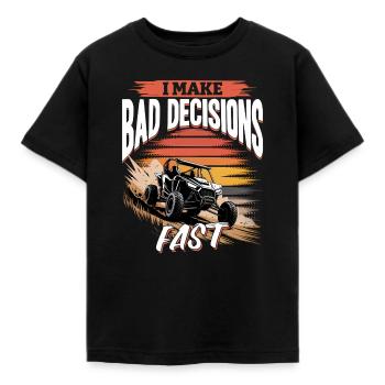 UTV Tout-Terrain 4 Roues Côte à côte - T-shirt Enfant - noir - Devant - AI Model Kid Female (0cm)