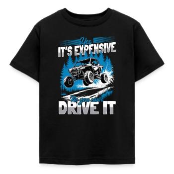 UTV Tout-Terrain 4 Roues Côte à côte - T-shirt Enfant - noir - Devant - AI Model Kid Female (0cm)