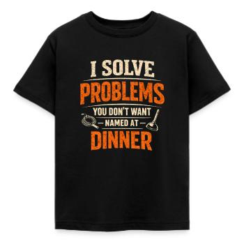 Résoudre des problèmes | Humour de nettoyeur d’égouts - T-shirt Enfant - noir - Devant - AI Model Kid Female (0cm)