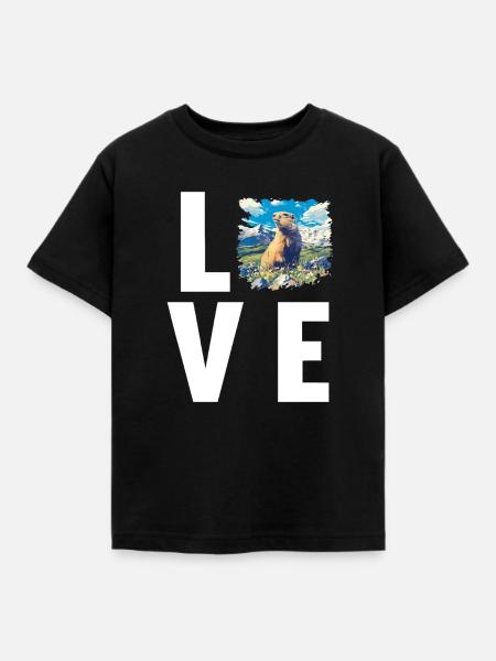 Murmeltiere Murmeltier - Kinder T-Shirt - Schwarz