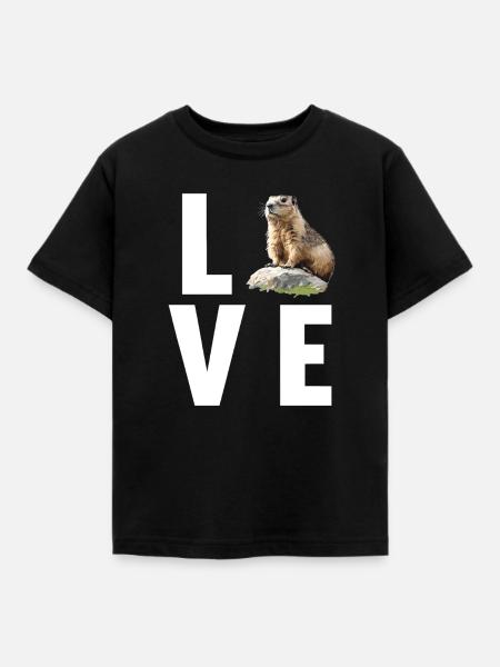 Murmeltiere Murmeltier - Kinder T-Shirt - Schwarz