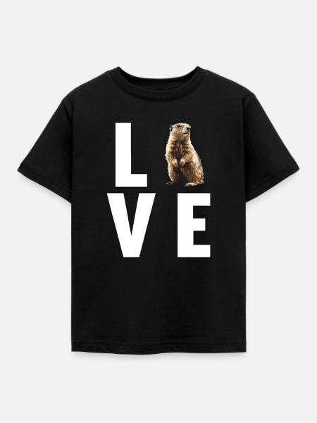 Murmeltiere Murmeltier - Kinder T-Shirt - Schwarz