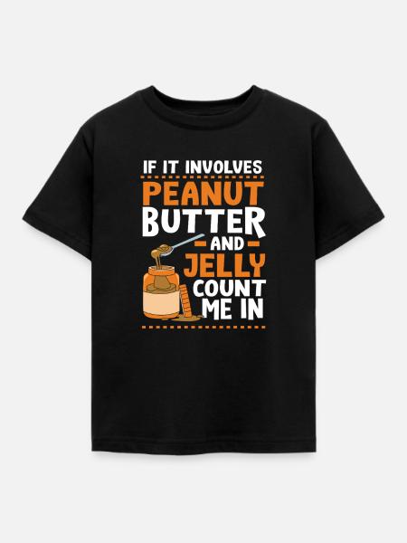 Erdnussbutter - Kinder T-Shirt - Schwarz