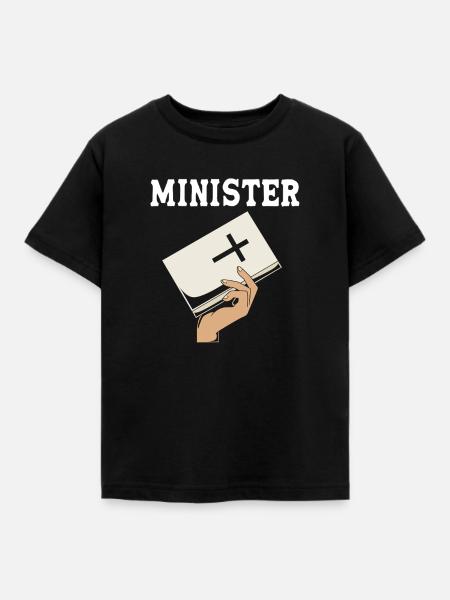 Pfarrer - Kinder T-Shirt - Schwarz