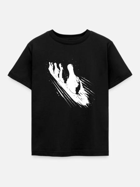 Bowling - Kinder T-Shirt - Schwarz