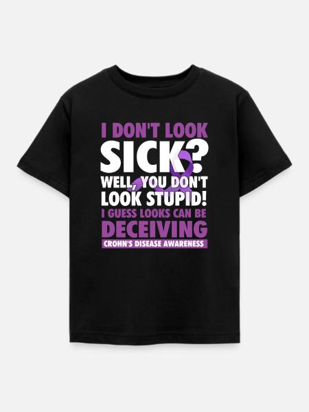 Der Schein kann trügen – Crohns IBD-Bewusstsein - Kinder T-Shirt - Schwarz