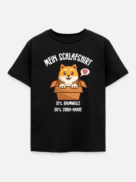 Shiba Inu Karton Pyjama - Kinder T-Shirt - Schwarz