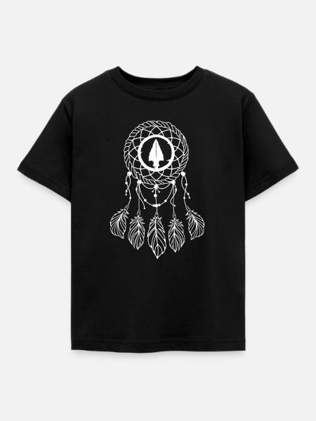 Indianer Ureinwohner Traumfänger Western - Kinder T-Shirt - Schwarz
