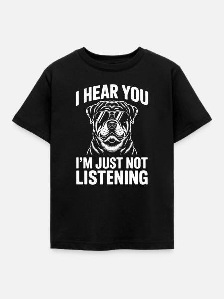 Rottweiler Spruch Lustiges Rottweiler Geschenk - Kinder T-Shirt - Schwarz