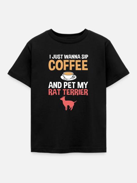 Rat Terrier - Kinder T-Shirt - Schwarz