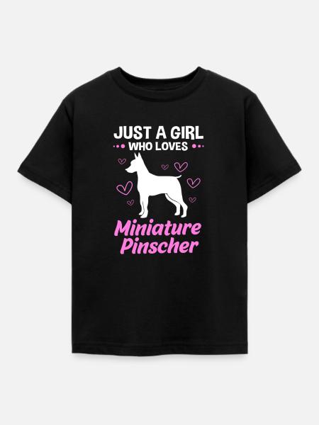 Zwergpinscher - Kinder T-Shirt - Schwarz