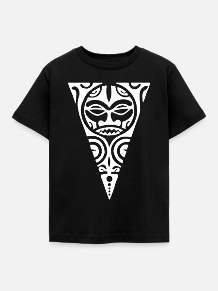 Weißes Stammestotem - Kinder T-Shirt - Schwarz