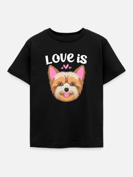 Yorkshire Terrier - Kinder T-Shirt - Schwarz