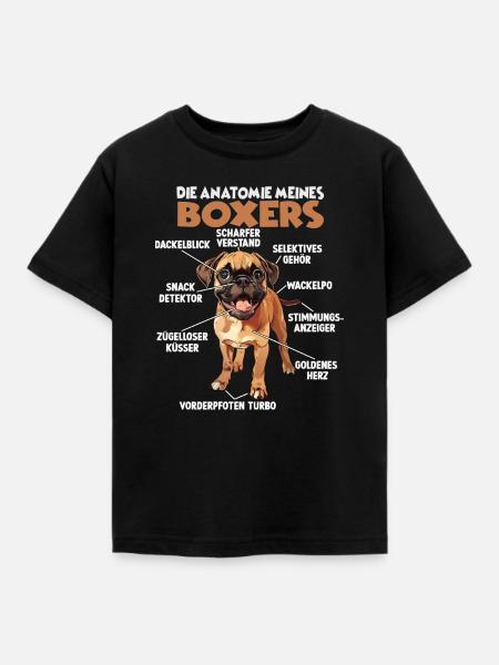 Boxer Hundebesitzer T Boxer Gassi Boxer - Kinder T-Shirt - Schwarz