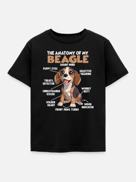 Hundebesitzer Geschenk Beagle Gassi T - Kinder T-Shirt - Schwarz