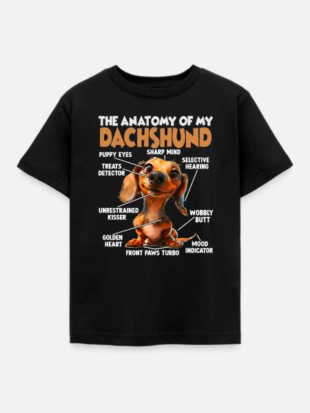 Dackel Hundehalter Geschenk Teckle T - Kinder T-Shirt - Schwarz