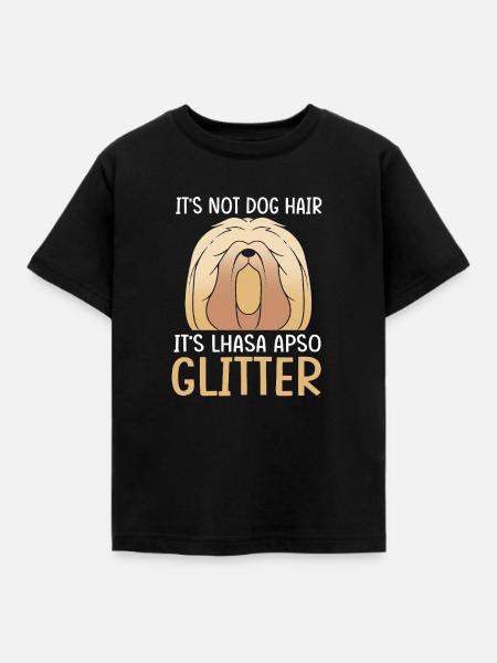 Lhasa Apso Hund - Kinder T-Shirt - Schwarz