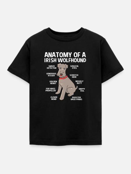 Irischer Wolfshund - Kinder T-Shirt - Schwarz
