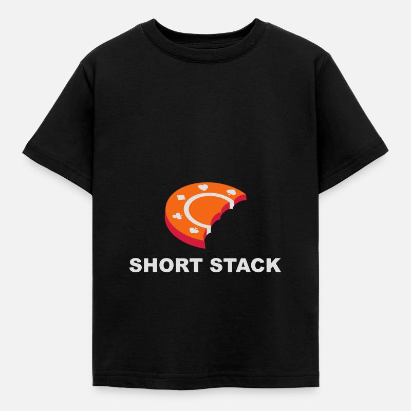 Poker Pattern Short Stack - Kinder T-Shirt - Schwarz