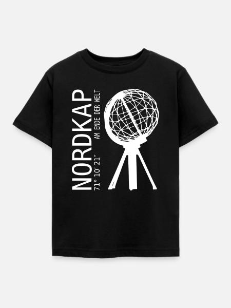 NORDKAP AM ENDE DER WELT WELTKUGEL NORWEGEN Norway - Kinder T-Shirt - Schwarz