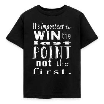 It is Important to win tennis motivation Design - Kinder T-Shirt - Schwarz - Vorne - AI Model Kid Female (0cm)