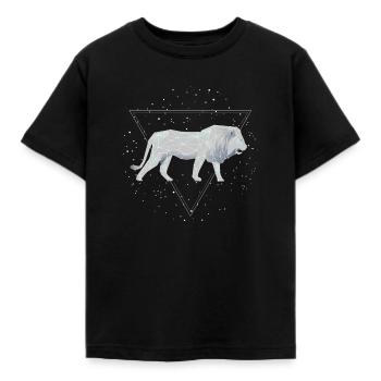 Sternzeichen Löwe - Kinder T-Shirt - Schwarz - Vorne - AI Model Kid Female (0cm)