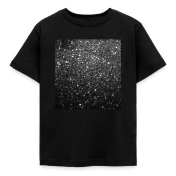 Funkelnder schwarzer Glitter - Kinder T-Shirt - Schwarz - Vorne - AI Model Kid Female (0cm)