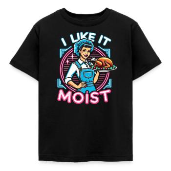 Ich mag es feucht Thanksgiving Kostüm Truthahntag - Kinder T-Shirt - Schwarz - Vorne - AI Model Kid Female (0cm)