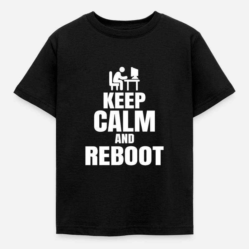 Admin Say Keep Calm Sys admin programmer - Kids' T-Shirt - black