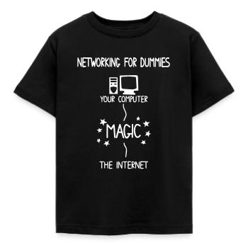 Réseau d’ordinateurs internet - T-shirt Enfant - noir - Devant - AI Model Kid Female (0cm)