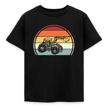 Traktor - Kinder T-Shirt - Schwarz - Vorne - AI Model Kid Female (0cm)