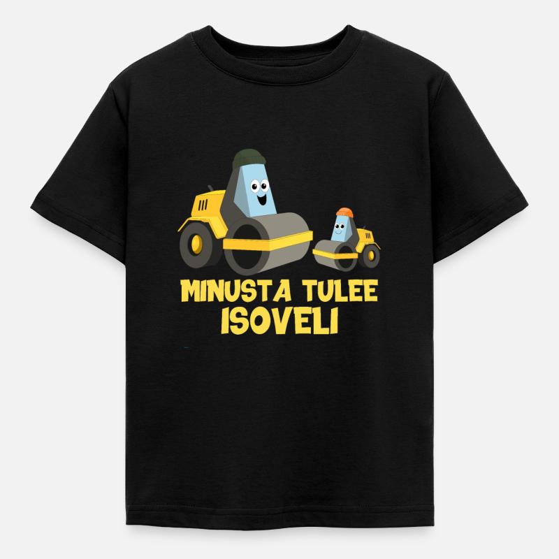 Minusta tulee isoveli jyrä tuleva lahja tiejyrä - Lasten t-paita - musta