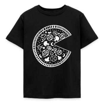 Pizza Love pour la St Valentin - Partenariat 2/2 - T-shirt Enfant - noir - Devant - AI Model Kid Female (0cm)