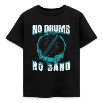 Drums - Kids' T-Shirt - black - Front - AI Model Kid Female (0cm)