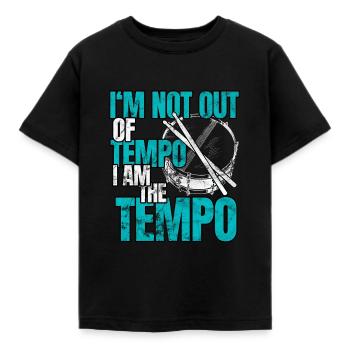 Drums - Kids' T-Shirt - black - Front - AI Model Kid Female (0cm)