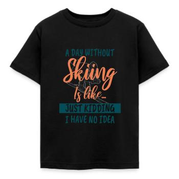 Ski Ski Ski Ski Ski Ski - T-shirt Enfant - noir - Devant - AI Model Kid Female (0cm)
