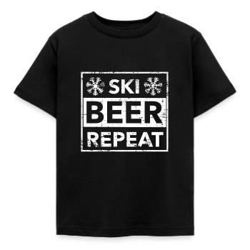 Ski Ski Ski Ski Ski Ski - T-shirt Enfant - noir - Devant - AI Model Kid Female (0cm)