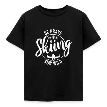 Ski Ski Ski Ski Ski Ski - T-shirt Enfant - noir - Devant - AI Model Kid Female (0cm)