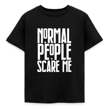 Normal People Scare Me - T-shirt Enfant - noir - Devant - AI Model Kid Female (0cm)