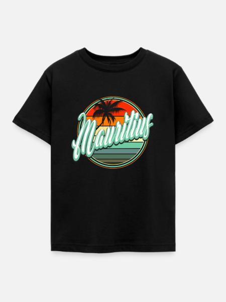 SommerStrandurlaub - Mauritius - Kinder T-Shirt - Schwarz