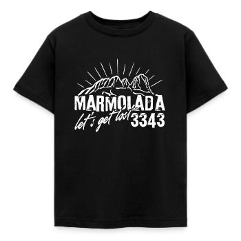 Marmolada 3343 Dolomites South Tyrol Let's get lost - Kids' T-Shirt - black - Front - AI Model Kid Female (0cm)