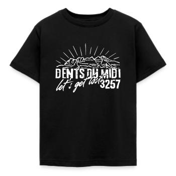 Dents du Midi Switzerland Swiss Alps Mountain - Kids' T-Shirt - black - Front - AI Model Kid Female (0cm)