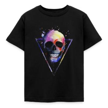 Grunge Schädel - Kinder T-Shirt - Schwarz - Vorne - AI Model Kid Female (0cm)